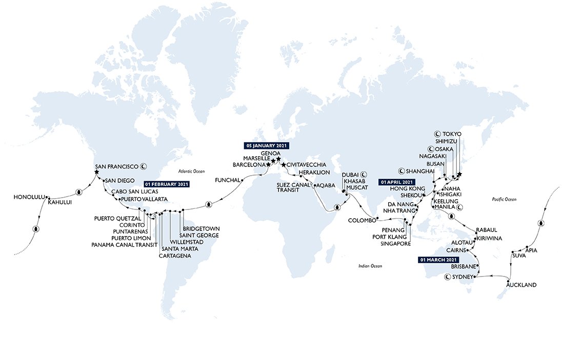 map, MSC Cruises,Travel