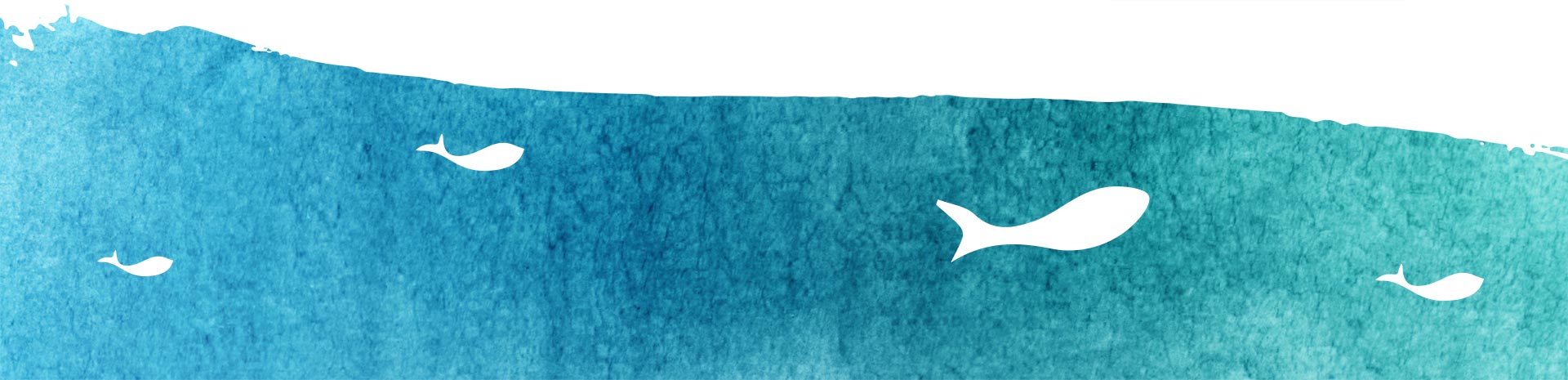 Abstract ocean scene with white fish silhouettes on a watercolor blue background | MSC Cruises Abstract ocean scene with white fish silhouettes on a watercolor blue background | MSC Cruises