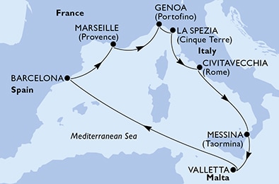 Carte de l’itinéraire