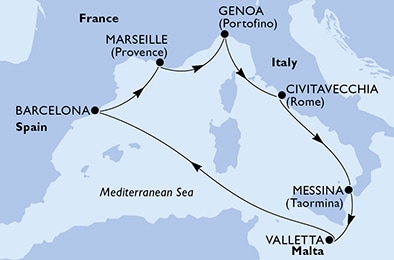 Carte de l’itinéraire