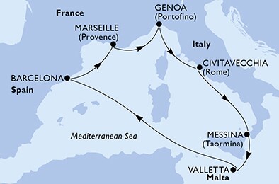 Carte de l’itinéraire