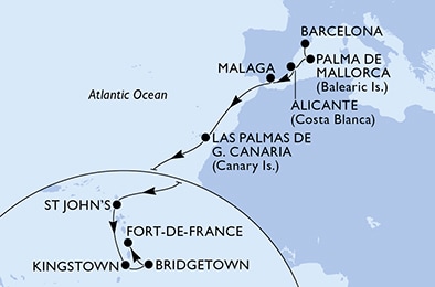 Carte de l’itinéraire