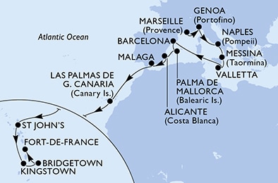 Carte de l’itinéraire
