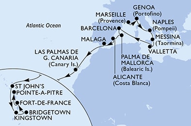 Carte de l’itinéraire
