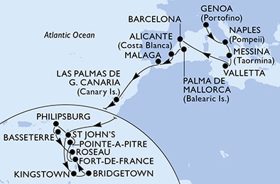 Carte de l’itinéraire