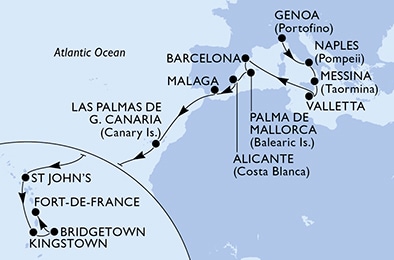 Carte de l’itinéraire