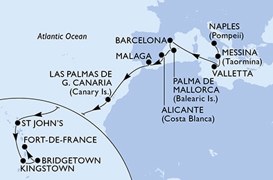 Carte de l’itinéraire