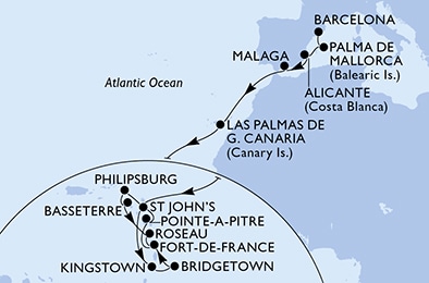 Carte de l’itinéraire
