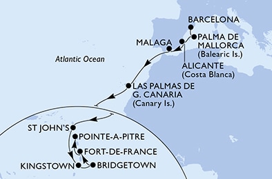 Carte de l’itinéraire