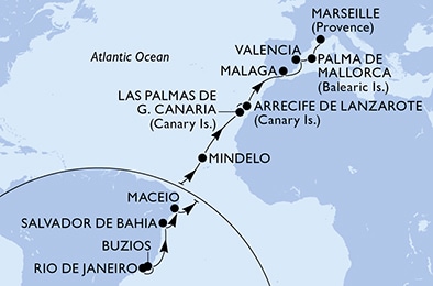 Carte de l’itinéraire