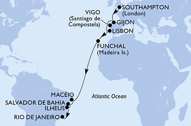 Carte de l’itinéraire