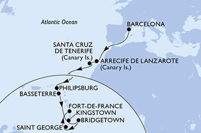 Carte de l’itinéraire