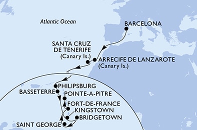 Carte de l’itinéraire