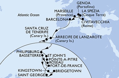 Carte de l’itinéraire