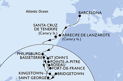 Carte de l’itinéraire