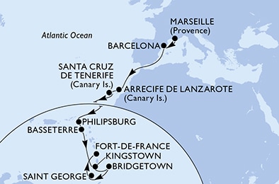 Carte de l’itinéraire