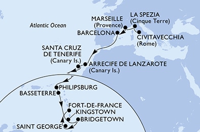 Carte de l’itinéraire