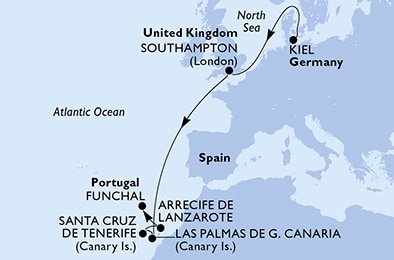 Carte de l’itinéraire
