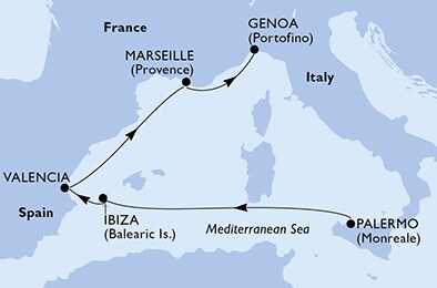 Carte de l’itinéraire