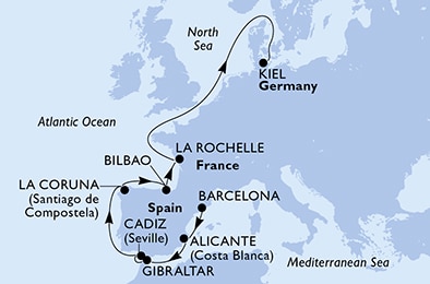 Carte de l’itinéraire