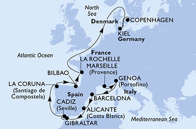Carte de l’itinéraire