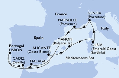 Carte de l’itinéraire