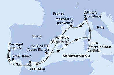 Carte de l’itinéraire