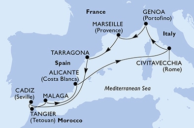 Carte de l’itinéraire