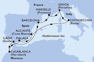 Carte de l’itinéraire