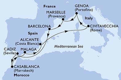 Carte de l’itinéraire